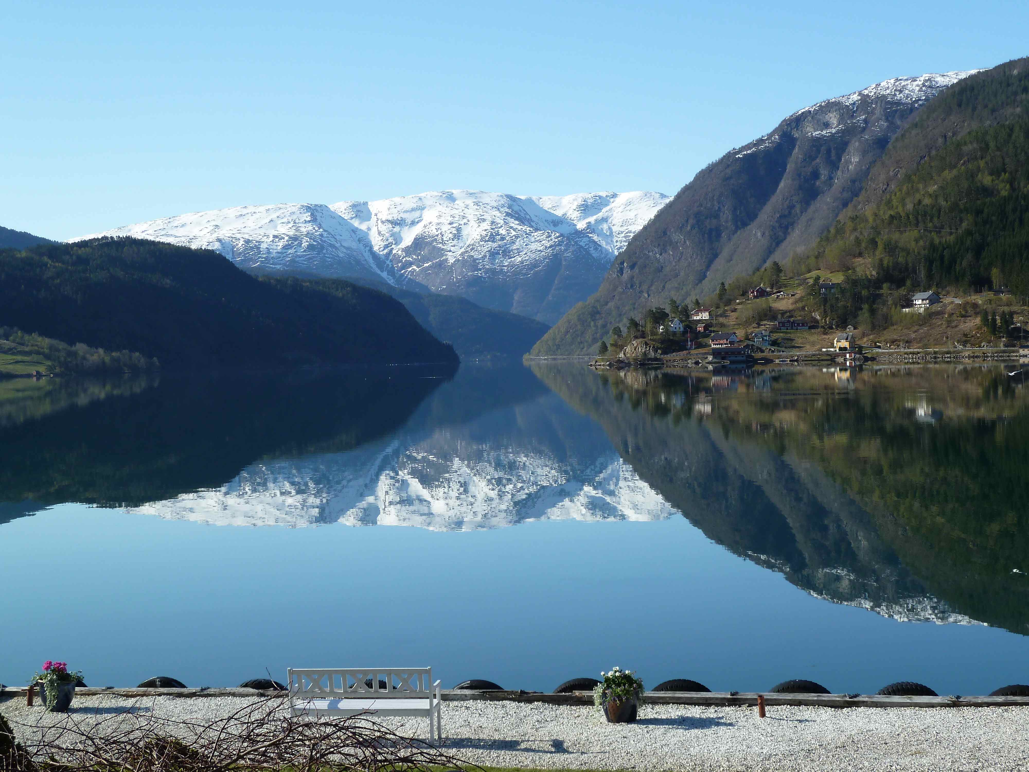 Utsikt frå Brakanes Hotel (Foto: Brakanes Hotel Group)