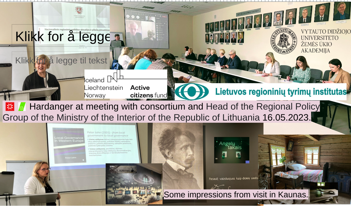 Biletcollage frå besøk i Litauen